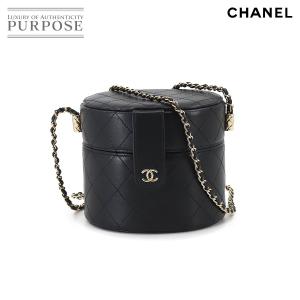 未使用 シャネル CHANEL マトラッセ バニティ チェーン ショルダー バッグ レザー ブラック...