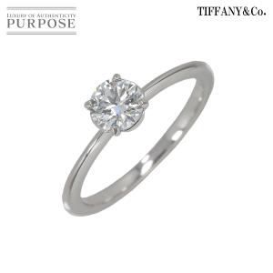 ティファニー TIFFANY&Co. Tトゥルー ダイヤ 0.41ct H/VS2/3EX 7.5号 リング Pt プラチナ 指輪 Diamond Ring【鑑定書付き】 90199198｜purpose-inc