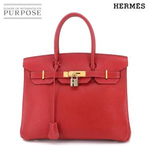 エルメス HERMES バーキン30 ハンド バッグ アルデンヌ ルージュヴィフ 