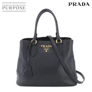 プラダ PRADA 2way ハンド ショルダー バッグ レザー ブラック 1BA058 ゴールド 金具 Hand Shoulder Bag 90209261
