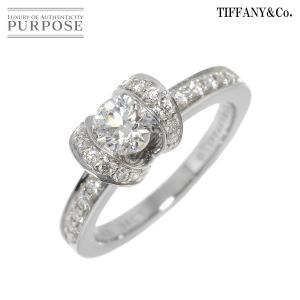 ティファニー TIFFANY&Co. ダイヤ 0.38ct F/VS1/EX 6.5号 リング Pt プラチナ 指輪 Ring リボン【鑑定書付き】 90210716｜purpose-inc