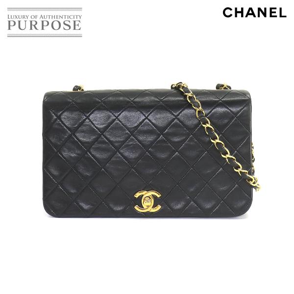 シャネル CHANEL マトラッセ チェーン ショルダー バッグ レザー ブラック ゴールド 金具 ...