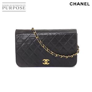 シャネル CHANEL マトラッセ チェーン ショルダー バッグ レザー ブラック ゴールド 金具 ...