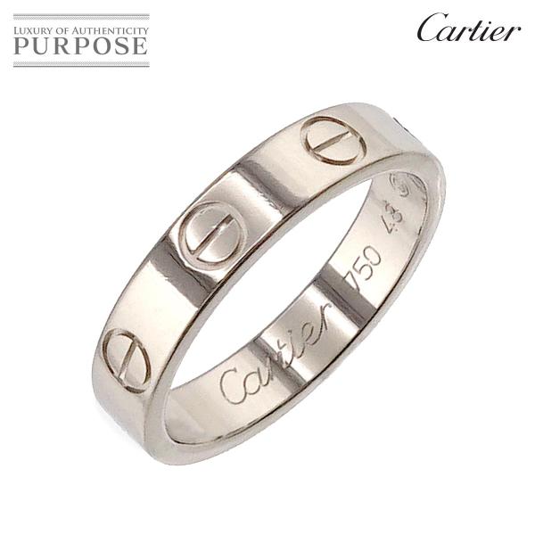 カルティエ Cartier ミニラブ #48 リング K18 WG ホワイトゴールド 750 指輪 ...