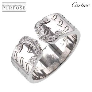 カルティエ Cartier C2 #55 リング ダイヤ K18 WG 750 指輪 200年 クリ...