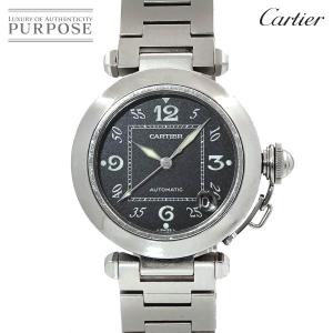 カルティエ Cartier パシャC W31043M7 ボーイズ 腕時計 デイト ブラック 文字盤 オートマ 自動巻き ウォッチ PashaC 90218130