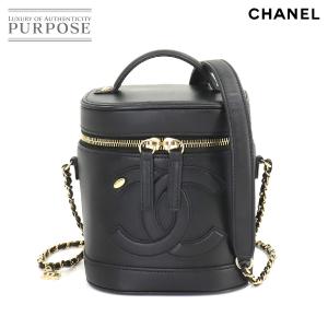 未使用 展示品 シャネル CHANEL バニティ 2way ハンド チェーン ショルダー バッグ レザー ブラック AS0323 ゴールド 金具 90218496｜purpose-inc