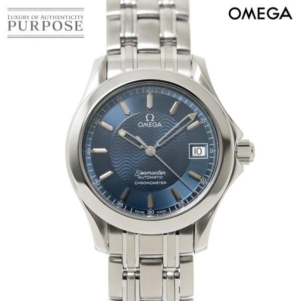 オメガ OMEGA シーマスター 120m 2501 81 メンズ 腕時計 デイト ネイビー 文字盤...