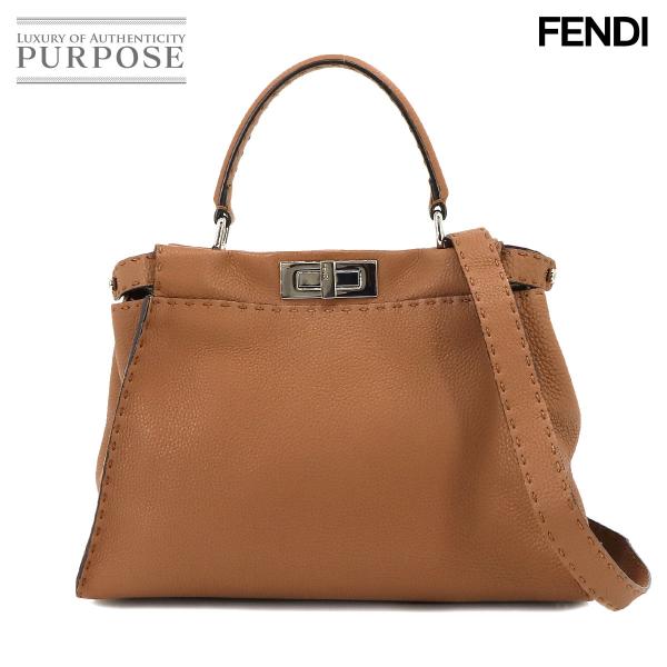 新品同様 フェンディ FENDI セレリア ピーカブー レギュラー 2way ハンド ショルダー バ...