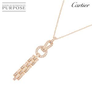 カルティエ Cartier アグラフ ダイヤ ネックレス 40cm K18 PG ピンクゴールド 7...