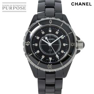 シャネル CHANEL J12 33mm H1625 レディース 腕時計 12P ダイヤ デイト ブラック セラミック クォーツ ウォッチ 90220477｜purpose-inc