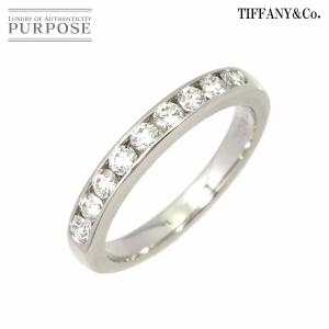ティファニー TIFFANY&Co. ハーフサークル チャネル セッティング バンド 9号 リング ダイヤ Pt 指輪 Diamond Ring 90220859｜purpose-inc