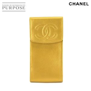 シャネル CHANEL ココマーク ポーチ 小物入れ レザー ゴールド ヴィンテージ Pouch 90222991｜purpose-inc