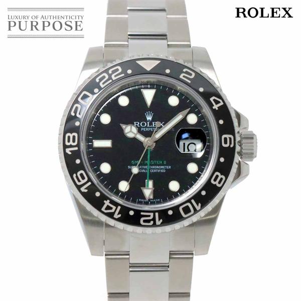 ロレックス ROLEX GMTマスター2 116710LN M番 ルーレット ブラックベゼル メンズ...