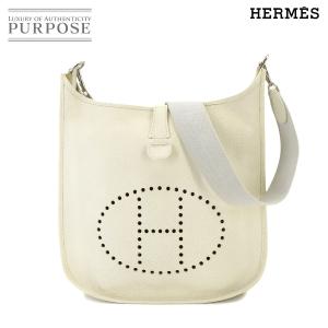 エルメス HERMES エブリン GM ショルダー バッグ ダルメシアン ブッフルスキッパー ホワイト □E刻印 シルバー 金具 90224208｜purpose-inc