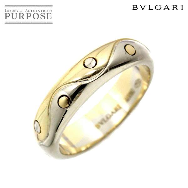 ブルガリ BVLGARI オンダ 12号 リング K18 YG WG イエロー ホワイト ゴールド ...