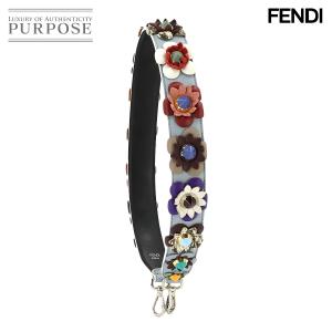 フェンディ FENDI フラワー スタッズ ストラップユー ショルダー ストラップ レザー パイソン マルチカラー 8AV077 90226293｜purpose-inc