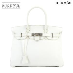 新品同様 エルメス HERMES バーキン30 ハンド バッグ トリヨンクレマンス ホワイト □K刻印 シルバー 金具 Birkin 30 90226518｜purpose-inc