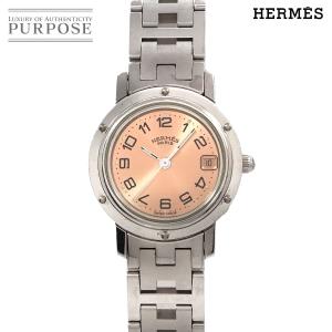 エルメス HERMES クリッパー CL4.210 レディース 腕時計 デイト ピンク 文字盤 クォーツ ウォッチ Clipper 90228940｜purpose-inc