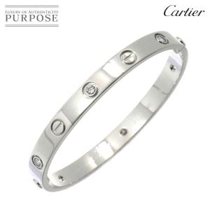 カルティエ Cartier ラブ ブレス ハーフ ダイヤ 6P #16 K18 WG 750 ブレスレット Love Bracelet 90229178｜purpose-inc