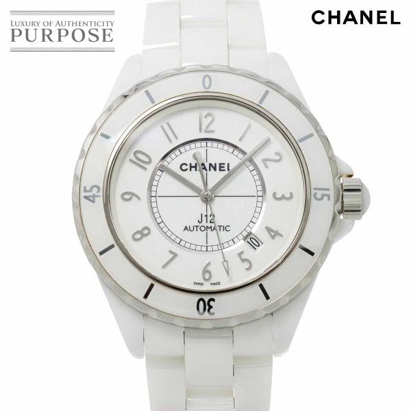 シャネル CHANEL J12 42mm H2981 メンズ 腕時計 ホワイト セラミック デイト ...