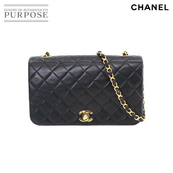 シャネル CHANEL マトラッセ チェーン ショルダー バッグ レザー ブラック ゴールド 金具 ...