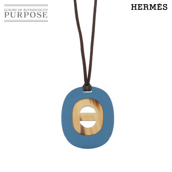 エルメス HERMES フィデリオ ヴィラージ PM ネックレス ペンダント バッファローホーン ブ...