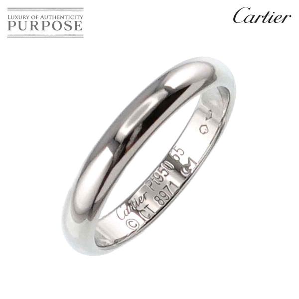 カルティエ Cartier 1895 クラシック #55 リング 幅3.5mm Pt プラチナ Cl...