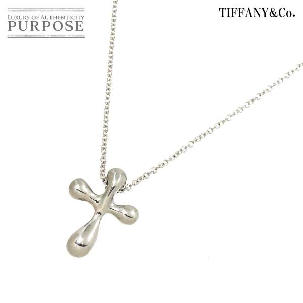 ティファニー TIFFANY&amp;Co. クロス ネックレス 40cm Pt プラチナ Cross Ne...