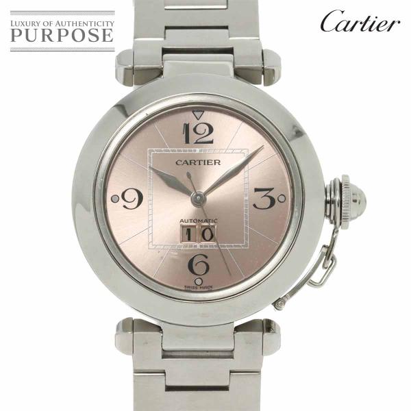 カルティエ Cartier パシャC ビッグデイト W31058M7 ボーイズ 腕時計 ピンク 文字...