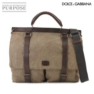 ドルチェ&ガッバーナ DOLCE&GABBANA 2way ビジネス ショルダー バッグ キャンバス キャンバス ブラウン Business Bag 90230249｜purpose-inc