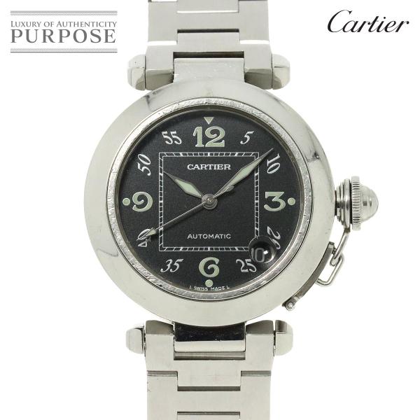 カルティエ Cartier パシャC W31043M7 ボーイズ 腕時計 デイト ブラック オートマ...