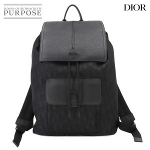 新品同様 クリスチャン ディオール Christian Dior モーション バックパック ナイロン レザー ブラック グレー 1MOBA062YPN 90231935