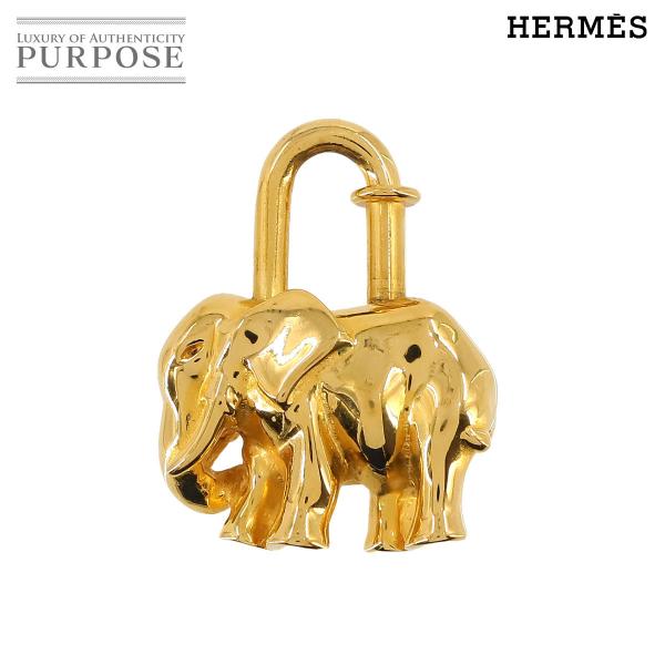 エルメス HERMES カデナ チャーム Elephant エレファント 象 ゴールド アクセサリー...