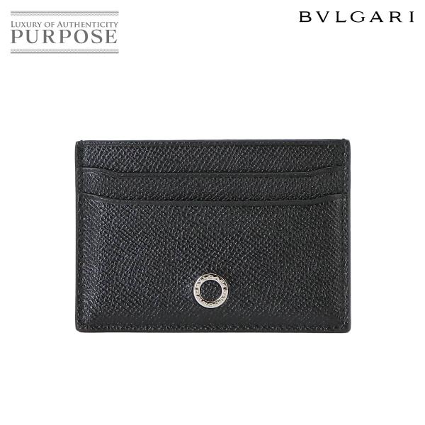 新品同様 ブルガリ BVLGARI ブルガリブルガリ カードケース レザー ブラック 30405 シ...