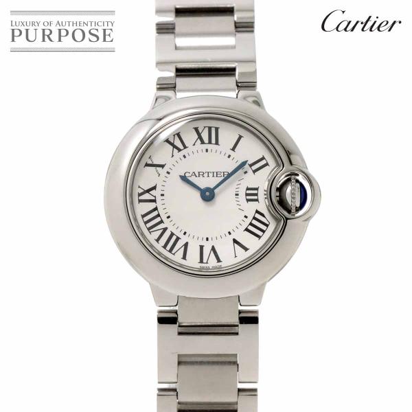 カルティエ Cartier バロンブルーSM W69010Z4 レディース 腕時計 シルバー クォー...