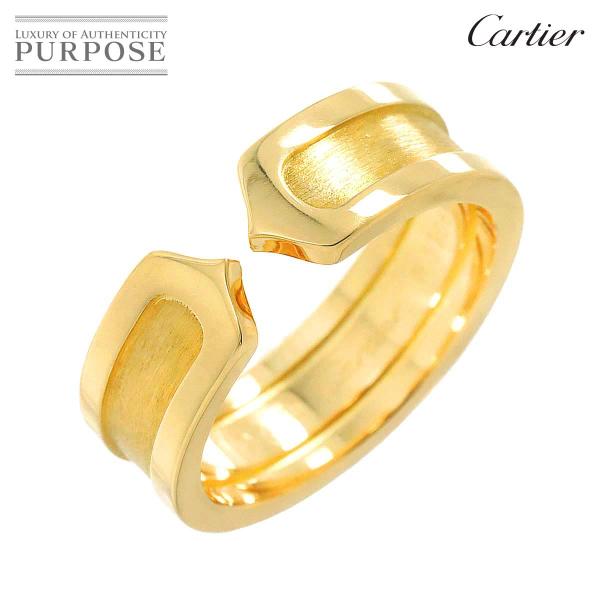 カルティエ Cartier C2 #54 リング K18 YG 750 2C Logo Ring 9...