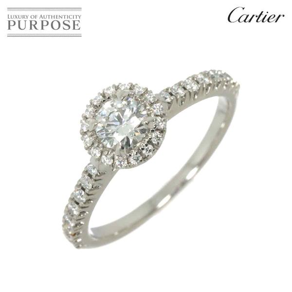 カルティエ Cartier デスティネ リング ダイヤ 0.40ct G/VS1/VG #54 Pt...