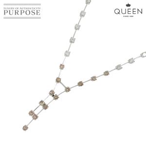 クイーン Queen ダイヤ 5.32ct ネックレス 50cm K18 WG ホワイトゴールド 750 Diamond Necklace 90232710｜purpose-inc