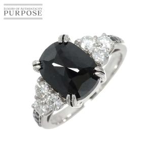 リング 12号 ブラックダイヤ 3.16ct ダイヤ 0.65ct Pt プラチナ 指輪 Diamond Ring 90232730｜purpose-inc