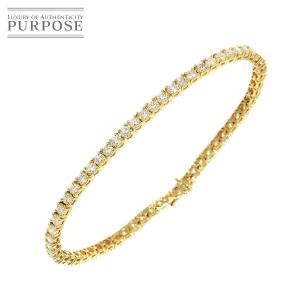 ダイヤ 4.38ct ブレスレット 17.5cm K18 YG イエローゴールド 750 Diamond Bracelet 90233081｜purpose-inc