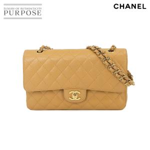 新品同様 シャネル CHANEL マトラッセ 25 チェーン ショルダー バッグ キャビアスキン レザー ベージュ A01112 ゴールド 金具 90233671｜purpose-inc