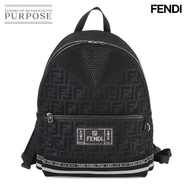 未使用 展示品 フェンディ FENDI ズッカ柄 バックパック リュックサック ポリエステル レザー...