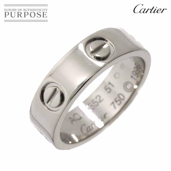 カルティエ Cartier ラブ #51 リング K18 WG ホワイトゴールド 750 指輪 LO...