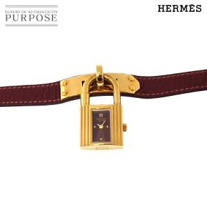 エルメス HERMES ケリーウォッチ ヴィンテージ レディース 腕時計 ワインレッド クォーツ ウォッチ カデナ Kelly Watch 90234704｜purpose-inc