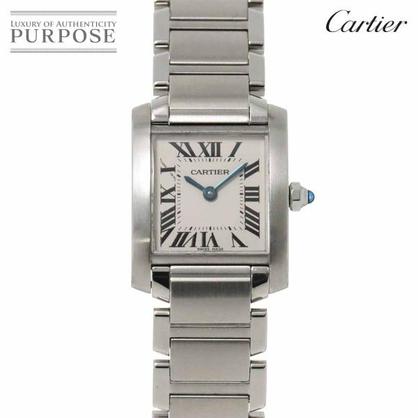 カルティエ Cartier タンクフランセーズSM W51008Q3 レディース 腕時計 アイボリー...