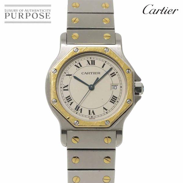 カルティエ Cartier サントスオクタゴンLM コンビ W2001583 ヴィンテージ メンズ ...