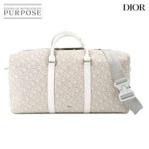 新品同様 クリスチャン ディオール Christian Dior オブリーク 2way ボストン ショルダー バッグ キャンバス レザー 90240296