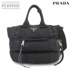 新品同様 プラダ PRADA ボンバー 2way ハンド ショルダー バッグ  