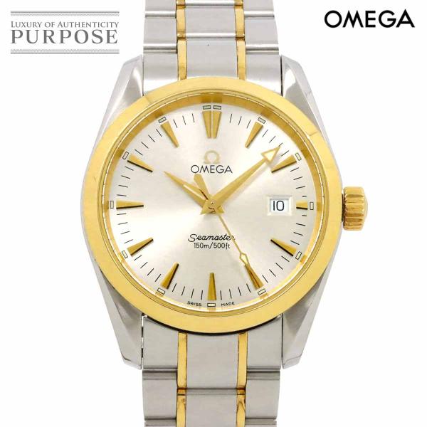 オメガ OMEGA シーマスター アクアテラ コンビ 2318 30 メンズ 腕時計 デイト シルバ...